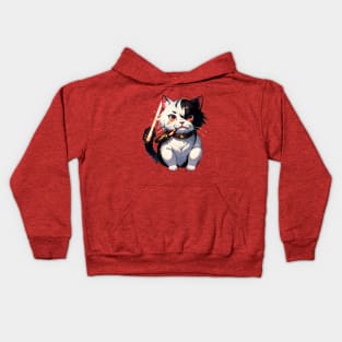 Star Cat Tshirt and Stickers Design Cute Cat Sci-Fi Characters Robot Carousel Kids Hoodie